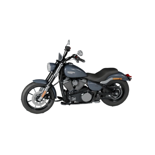 Modèle 3D de moto cruiser pour Blender - PBR réaliste