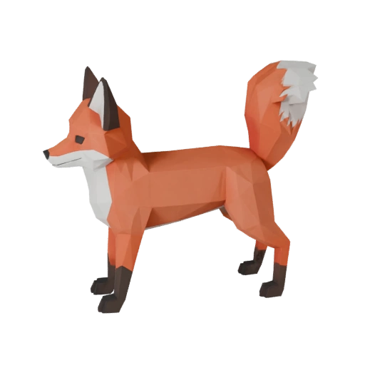 Low Poly Roter Fuchs 3D Modell - Unity Game Asset mit FBX | Lizenzfrei