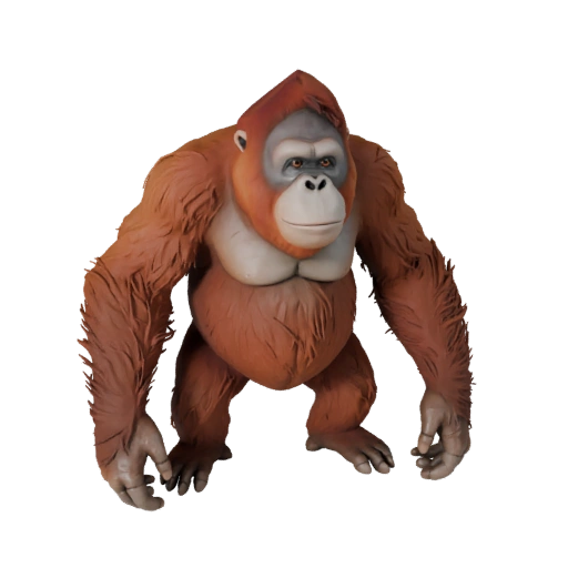 نموذج orangutan واقعي ثلاثي الأبعاد - أصل PBR مجهز للألعاب | PBR