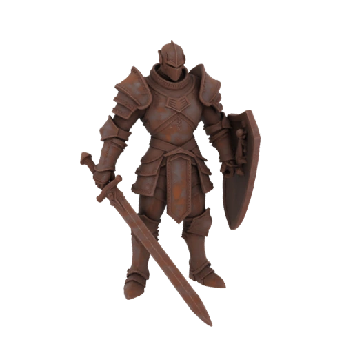 Miniature STL Dragonborn Paladin Dark Fantasy