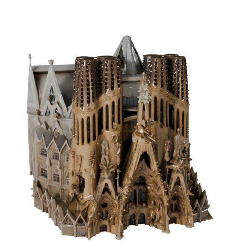 Hohe Poly Sagrada Familia 3D Modell für Archviz für Architektur