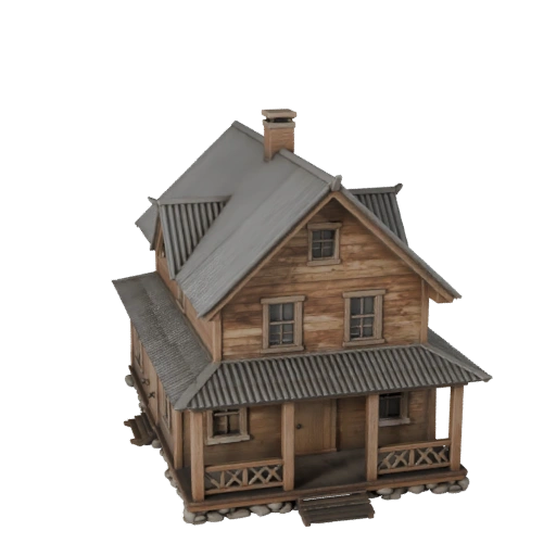 Фермерский дом 3D модель для Unity - Игровой ресурс для архитектуры