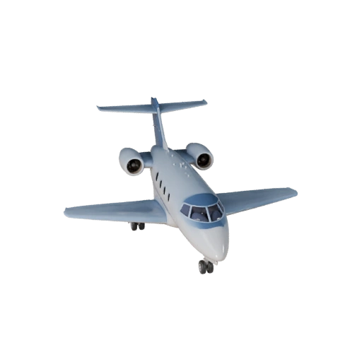 Spielbereites Privatjet 3D-Modell für Echtzeitspiele - PBR