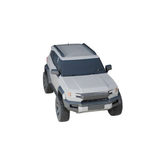 Futuristischer SUV 3D-Modell - Low Poly Game Ready PBR-Asset