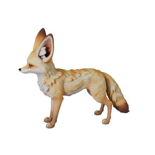 Modelo 3D Fennec Fox para Blender - Asset PBR con Texturas | PBR
