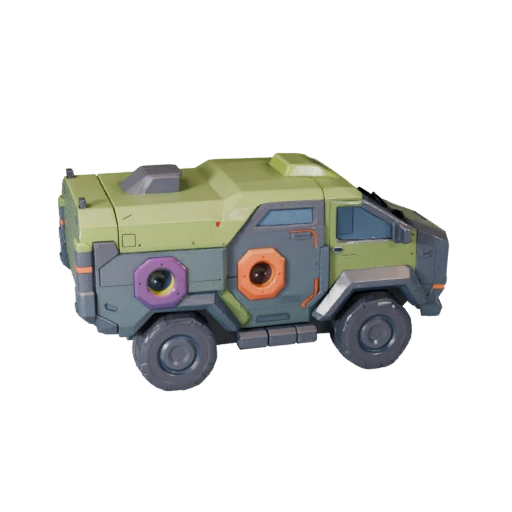 Cartoon Sci-Fi-LKW 3D Modell - Stilisierte Spiel-Asset