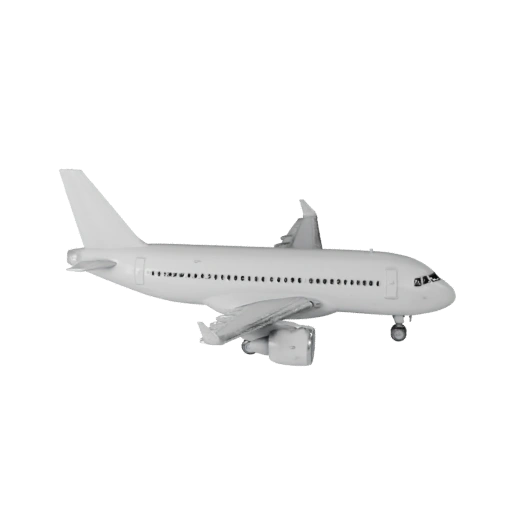 Druckfertiger Airbus-inspirierter Passagierjet STL 3D-Modell für