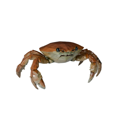 Modèle 3D de Crabe Low Poly - Asset de Jeu Unity avec FBX | Libre de Droits