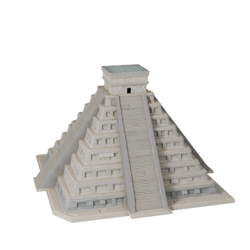 Chichen Itza Pyramide 3D Modell für Unity - Spiel-Asset