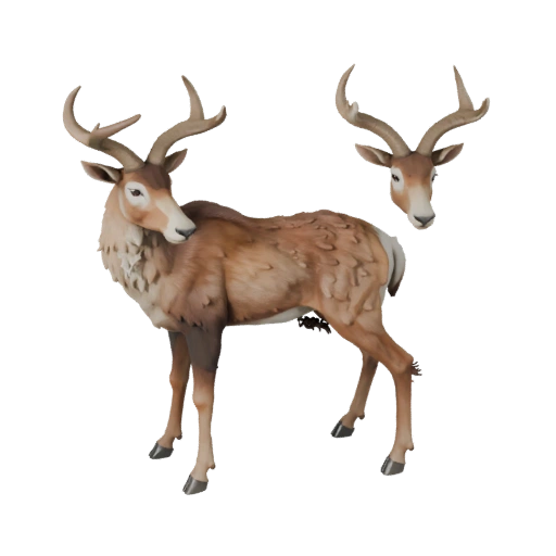 Low Poly Antilope 3D Modell - Unity Game Asset mit FBX | PBR