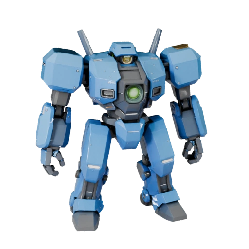 Low Poly Mech-Läufer 3D-Modell für Unity & Unreal Spiele