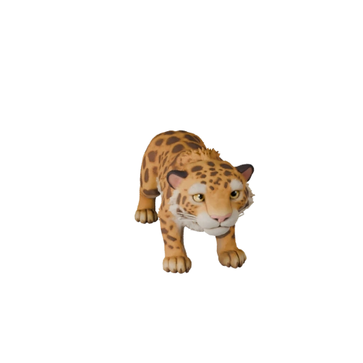 Cartoon Jaguar 3D Modell - Stilisierte Asset für Animation | PBR