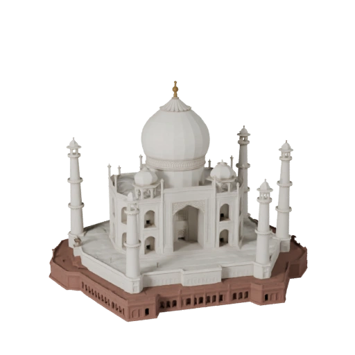 Low Poly Taj Mahal 3D Modell für Echtzeitspiele und VR