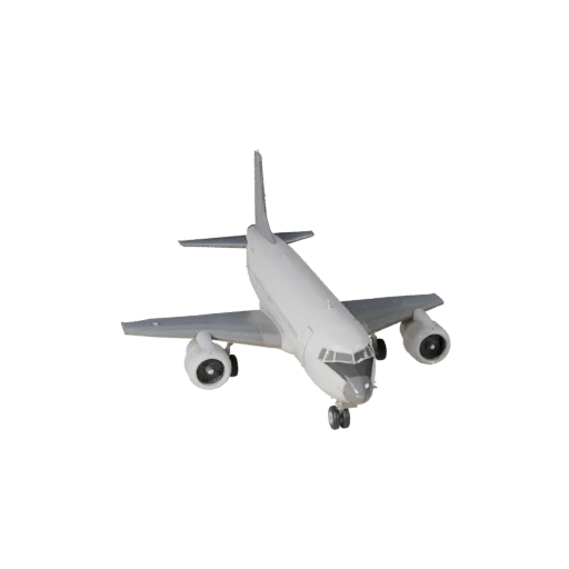 Modelo 3D de Avión de Pasajeros Vintage para Blender y Juegos - PBR