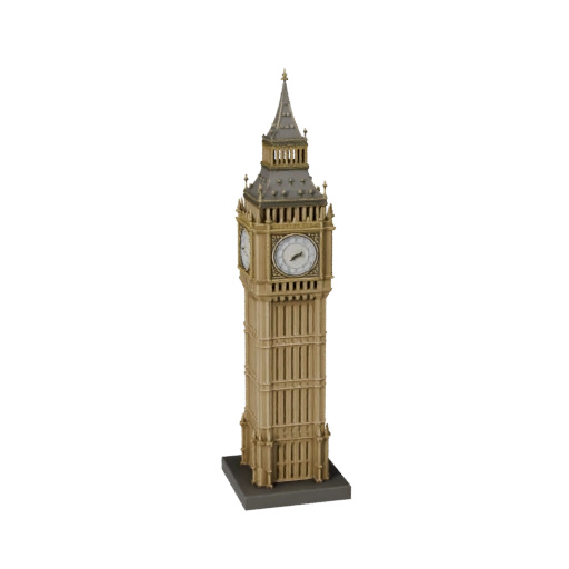 Modello 3D Big Ben per Unity - Asset di Gioco per Architettura