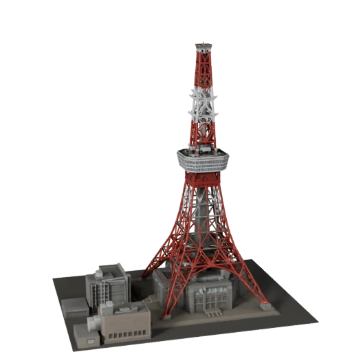 Modèle 3D de la Tour de Tokyo pour Unreal - Asset Temps Réel pour Scènes UE