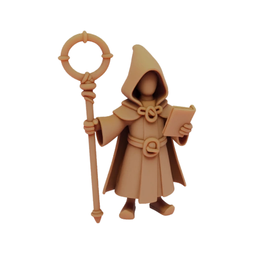 Fantasy Elf Wizard Miniature STL - Siegesschritt