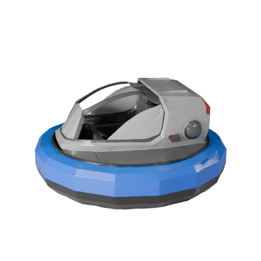 Low Poly Luftkissenfahrzeug 3D Modell für Unity & Unreal PBR Asset