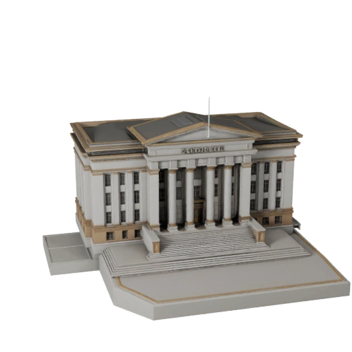 Modelo 3D de Tribunal para Blender - Recurso de Render para Arquitectura
