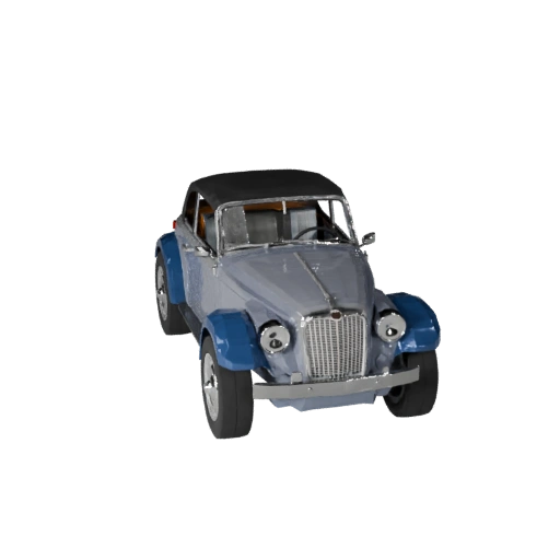 Modelo 3D de Carro Clássico Baixo Poli para Jogos Unity e Unreal