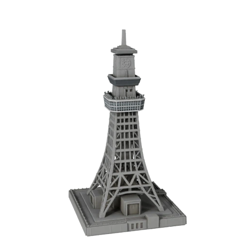 Modèle 3D Low Poly de la Tour de Tokyo pour Jeux Temps Réel et RV