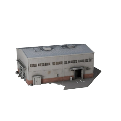 Cobertizo Industrial Imprimible STL Modelo 3D - Activo a Escala
