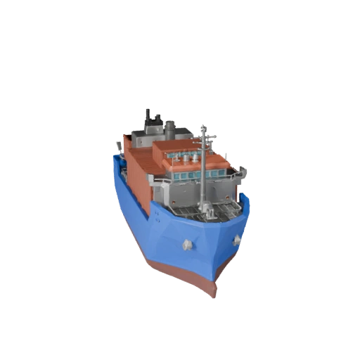 Modèle 3D de porte-conteneurs low poly pour Unity & Unreal