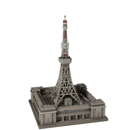 Modèle 3D de la Tour de Tokyo pour Unity - Ressource de jeu pour l'architecture
