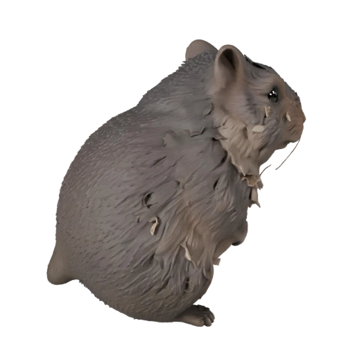 Modelo 3D de Chinchilla Poligonal Bajo - Asset de Juego para Unity con FBX | PBR