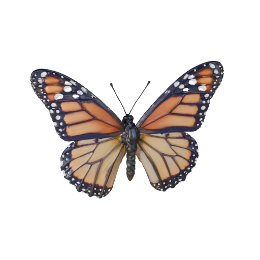 Modelo 3D de Mariposa Monarca para Unity - Asset Listo para Juego, FBX