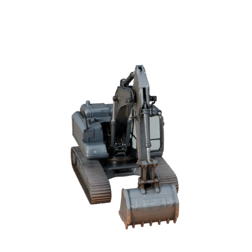 Modelo 3D de Excavadora Oruga para Blender - PBR Realista