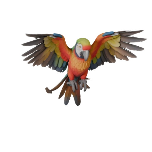 Modelo 3D Arara para Blender - Asset PBR com Texturas