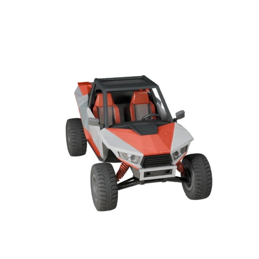 Low Poly Wüsten-Rallye-Buggy 3D-Modell für Unity & Unreal