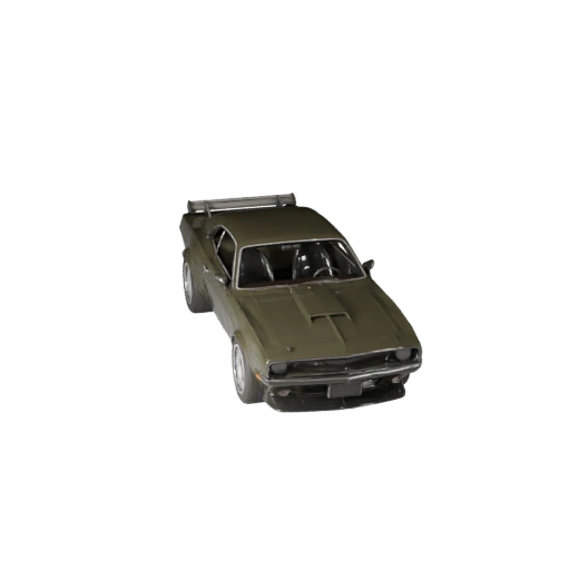 Modèle 3D de Voiture Musclée Prêt pour le Jeu pour Utilisation en Temps Réel Actif PBR (Legacy)