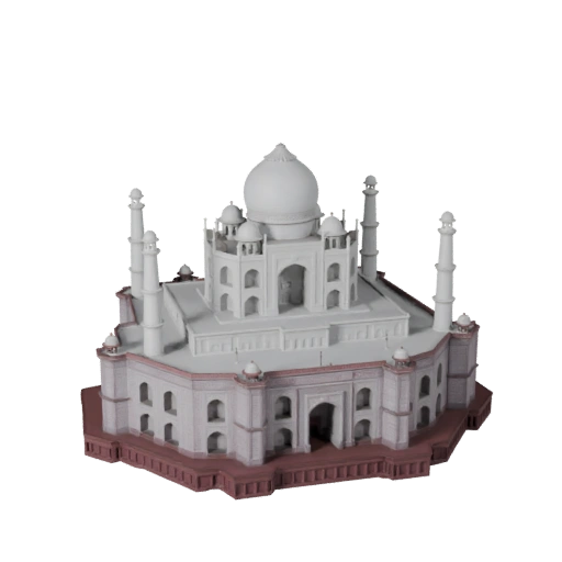 Hohes Poly Taj Mahal 3D-Modell für Archviz für Architektur