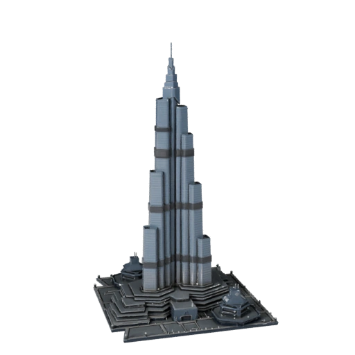 Burj Khalifa 3D Modell für Unreal - Echtzeit-Asset für UE-Szenen