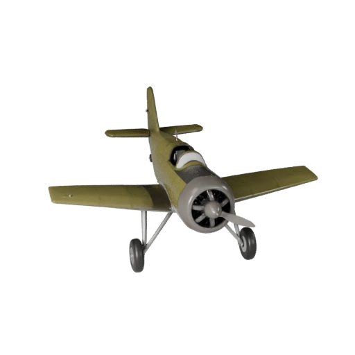 Vintage-Kampfflugzeug 3D-Modell für Unreal Engine - Spiel