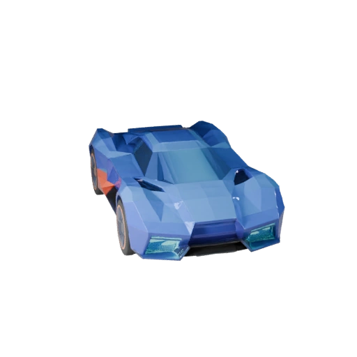 Modello 3D Low Poly Sci Fi Car per Unity & Unreal PBR Asset