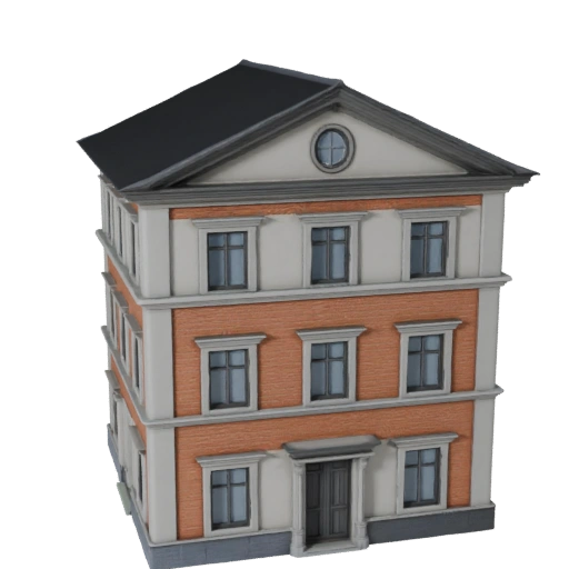 Hohe Poly Mediterrane Villa 3D Modell für Archviz