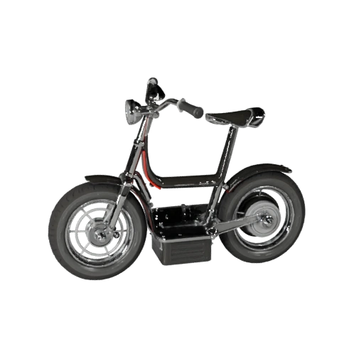 Spielbereit Retro-Roller 3D-Modell für Echtzeitnutzung