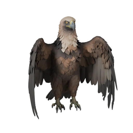 Buitre Realista Modelo 3D - Activo PBR Rigged para Juegos | PBR