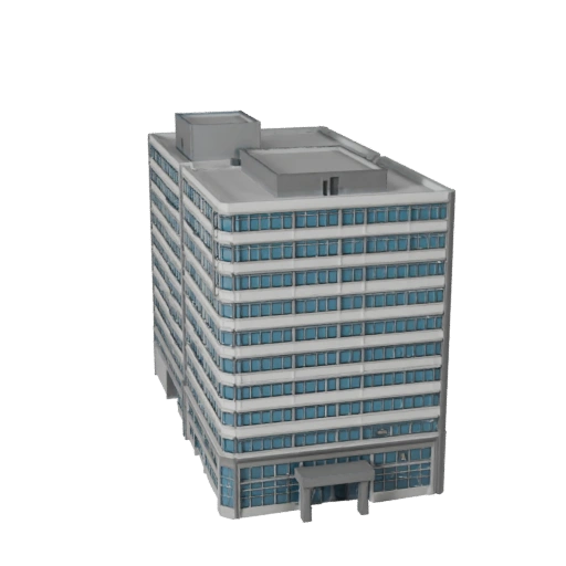 Low Poly Hauptsitz 3D Modell für Spiele & VR