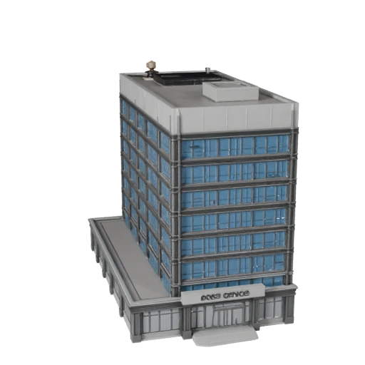 Modelo 3D de Oficina de Correos para Blender - Activo de Render para Arquitectura