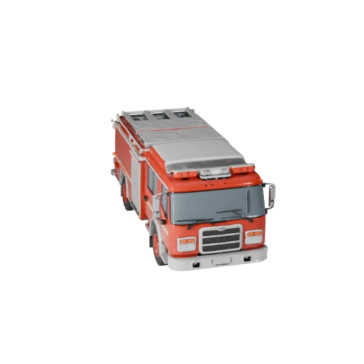 Feuerwehrauto 3D-Modell für Blender & Spiele - Realistisch PBR