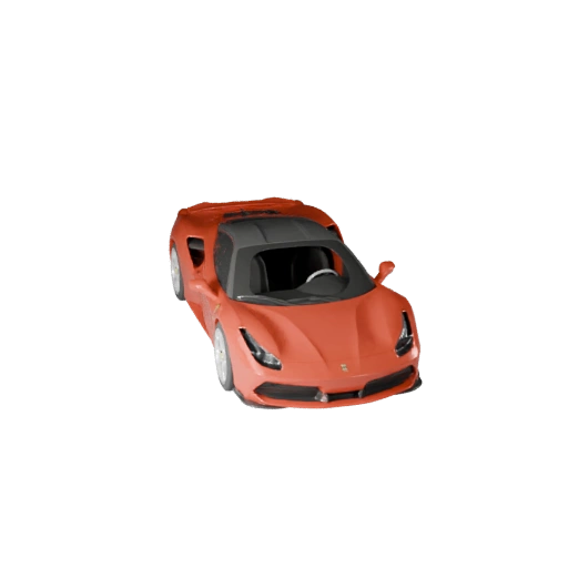 Cartoon Ferrari-inspirierter Supersportwagen 3D-Modell - Stilisert
