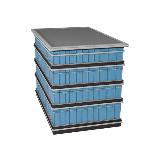 Stilisierte Vorhangfassade 3D-Modell - Spiel-Asset