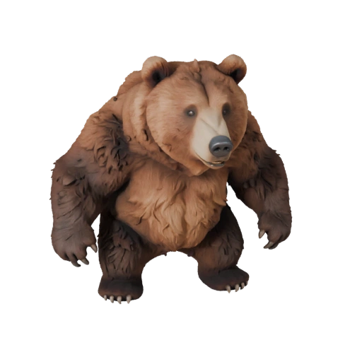 Realistischer Braunbär 3D-Modell - Rigged PBR Asset für Spiele