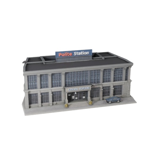 3D модель полицейского участка для Blender - Рендер-ресурс