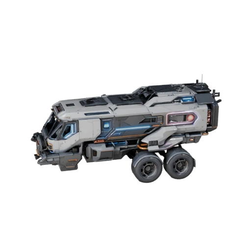 Spielbereit Sci-Fi LKW 3D Modell für Echtzeitspiele - PBR