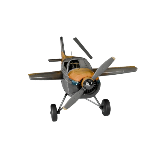 Avión de Hélice de Alto Poligonaje 3D para Renders de Estudio